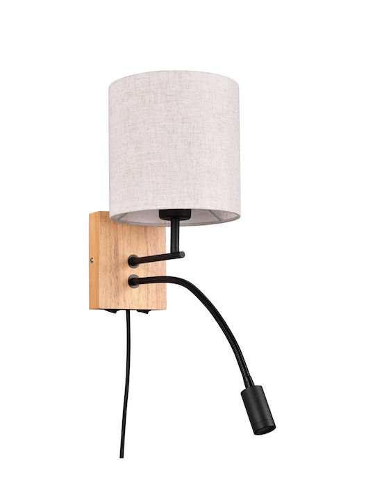 Trio Lighting Модерен Осветително тяло За стена С щепсел с фасунга E27 и ключ Черен 18x18см.