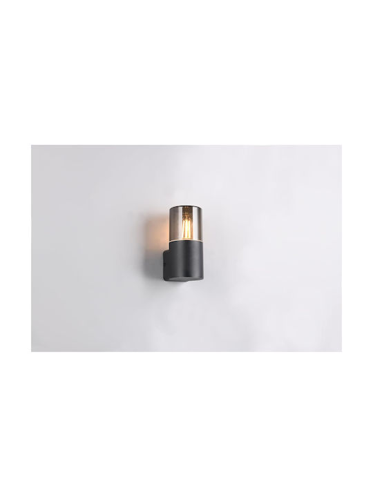 Trio Lighting Μοντέρνο Φωτιστικό Τοίχου με Ντουί E27 Μαύρο 8x8εκ.