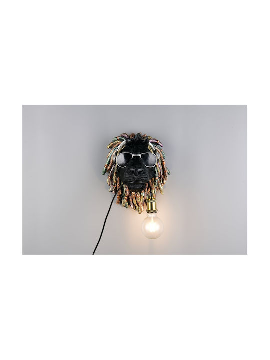 Trio Lighting Lamp Wall with Socket E27 Black 31.5x38x22.5cm