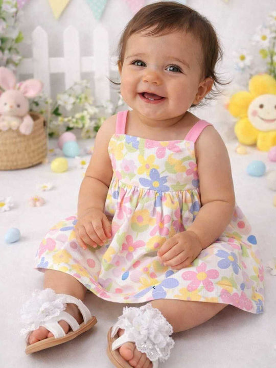 Girls Dress Sleeveless Floral Multicolour