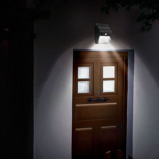 Modee Lighting Επιτοίχιο Ηλιακό Φωτιστικό 100lm Ψυχρό Λευκό 6000K με Αισθητήρα Κίνησης IP44