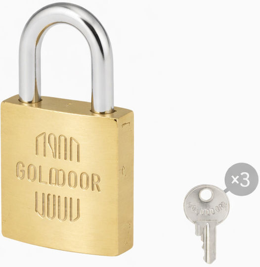 Golddoor Bronze Vorhängeschloss Messing mit Schlüssel 1Stück
