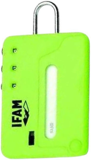 IFAM Stahl Vorhängeschloss mit Drahtseil Kombination Green 1Stück