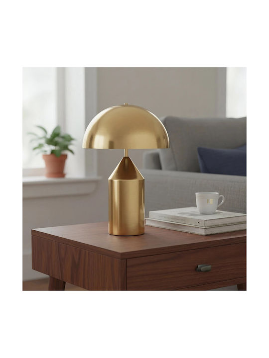 kelvo URANUS Table Lamp for Socket E27 with Gold Shade and Base