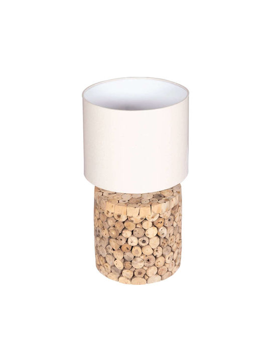 Freebox Tischlampe mit Beige Schirm