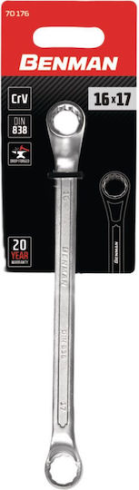 Benman Doppelter Polygon-Schlüssel Gebogen Größe 32x36mm