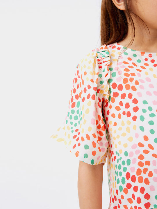 Rochie De Fete Cu Buline Ecru