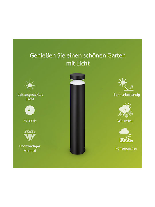 Philips Laven Outdoor Floor Lamp Small Post LED 6W with Warm White Light IP44 Black