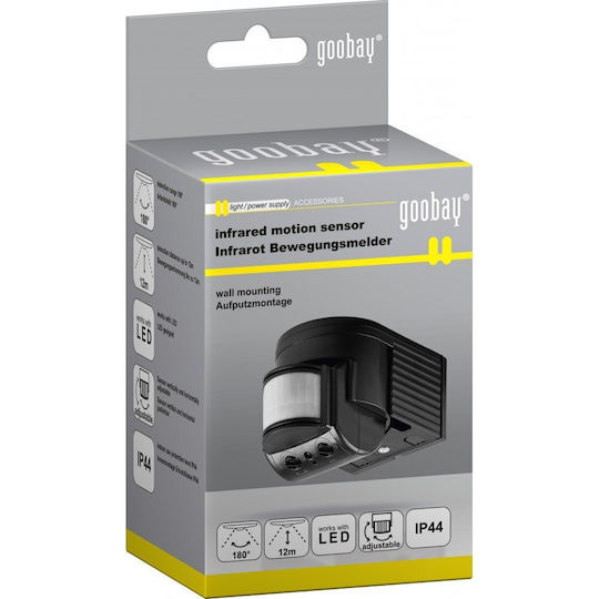 Goobay Goobay Haustalts-Sensoren & Alarme Verkabelter Bewegungssensor Überwachung 180° Erkennungswinkel 12m