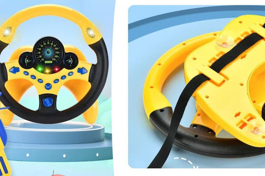 Lenkrad Fahrersimulator mit Lichtern und Sounds für 36+ Monate Gelb