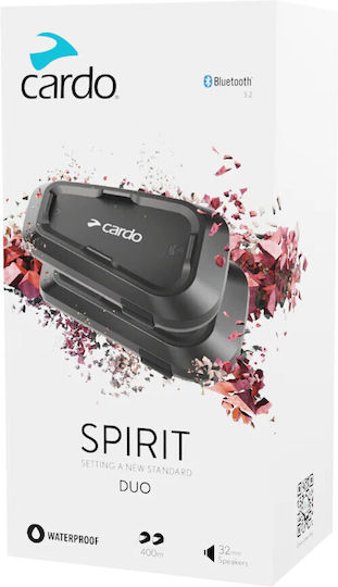 Cardo Spirit Dual Intercom for Riding Helmet with Bluetooth