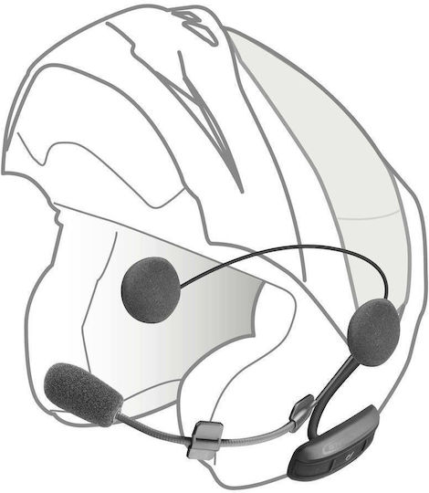 Interphone Shape Μονή Ενδοεπικοινωνία για Κράνος Μηχανής με Bluetooth