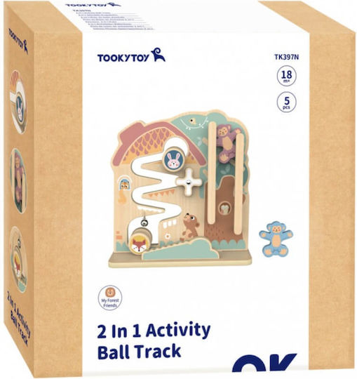 Tooky Toys Μπάλα Πίνακας Δραστηριοτήτων από Ξύλο για 18+ Μηνών