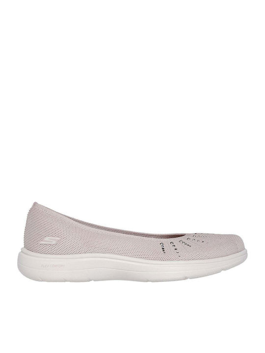Onthego Flex Radiant Women's Ballerina Shoes in Beige Colour