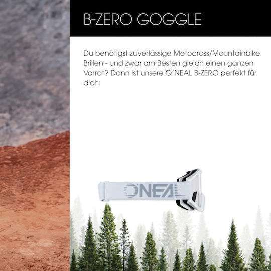 Motocross Goggles Motocross O'neal B-zero V.22 White