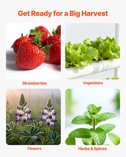 Vevor Hydroponic Cultivation System Hydroponic Cultivation Kit 3 Levels 108 Slots Upvc Pipes Timed Irrigation Thickened Hydroponic Pipes Indoor Home Garden Vegetable Fruit Herb Cultivation