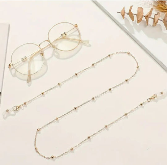 Brillenkette Stahl – Gold