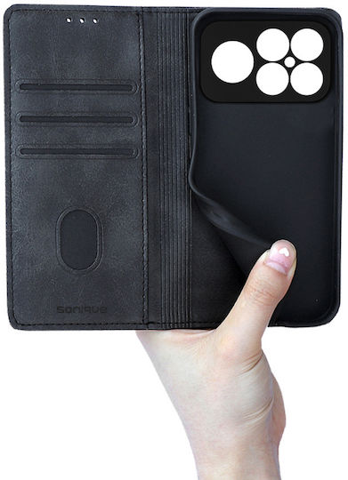 Vintage Magnet Wallet Mobile Phone Case Sonique Xiaomi Poco F8 Ultra 5g Black
