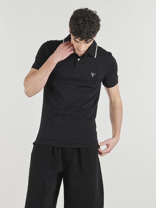 Nolan Polo Herrenbluse Kurzarm Schwarz