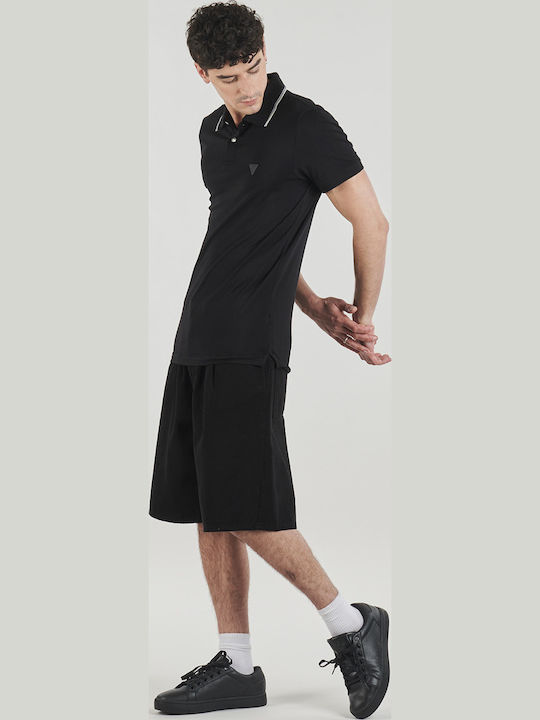 Nolan Polo Herrenbluse Kurzarm Schwarz