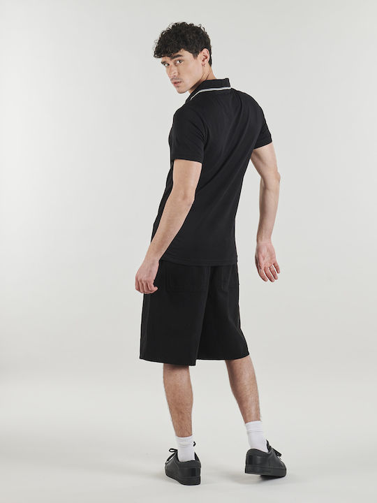 Nolan Polo Herrenbluse Kurzarm Schwarz