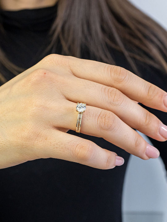 Kiriakos Gofas Women's Ring with Stones from 14K Gold