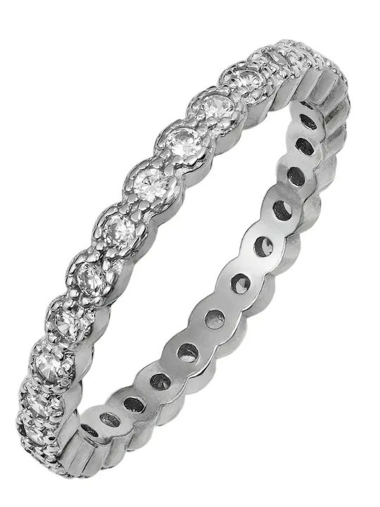 Damen Ewigkeitsring mit Zirkon aus Silber