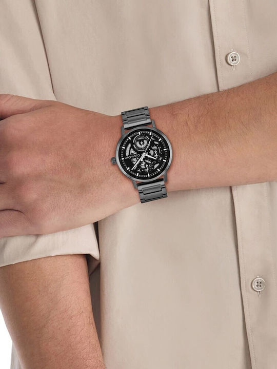 Calvin Klein Gauge Men's Battery Watch with Gray Metal Bracelet