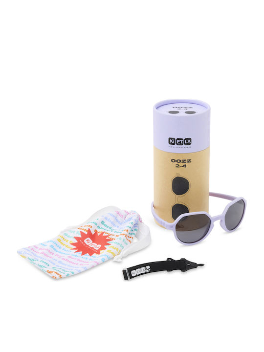 KiETLA Unbreakable Round Baby Sunglasses Blue for 1-2 Years