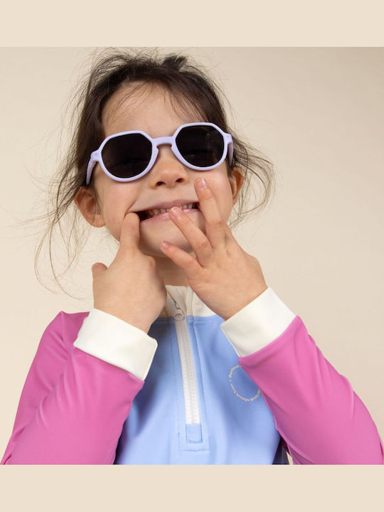 KiETLA Unbreakable Round Baby Sunglasses Blue for 1-2 Years