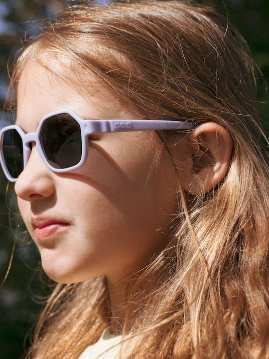 KiETLA Unbreakable Rectangle Kids Sunglasses with Polarized Lens Black for 4-7 Years