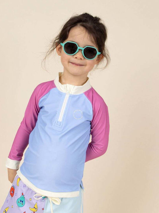 KiETLA Unbreakable Round Baby Sunglasses Blue for 1-2 Years