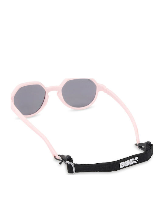 KiETLA Unbreakable Round Baby Sunglasses Pink for 1-2 Years