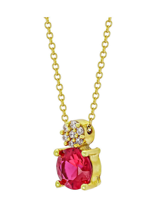Kiriakos Gofas Solitaire Necklace From 9 K Red Gold