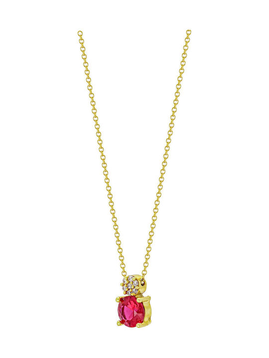 Kiriakos Gofas Solitaire Necklace From 9 K Red Gold