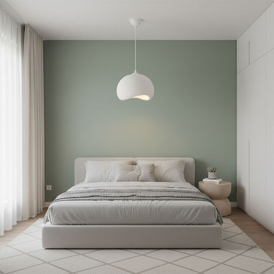 Megapap Yontu Pendant Ceiling Light White with E27 Socket 34x29x120cm