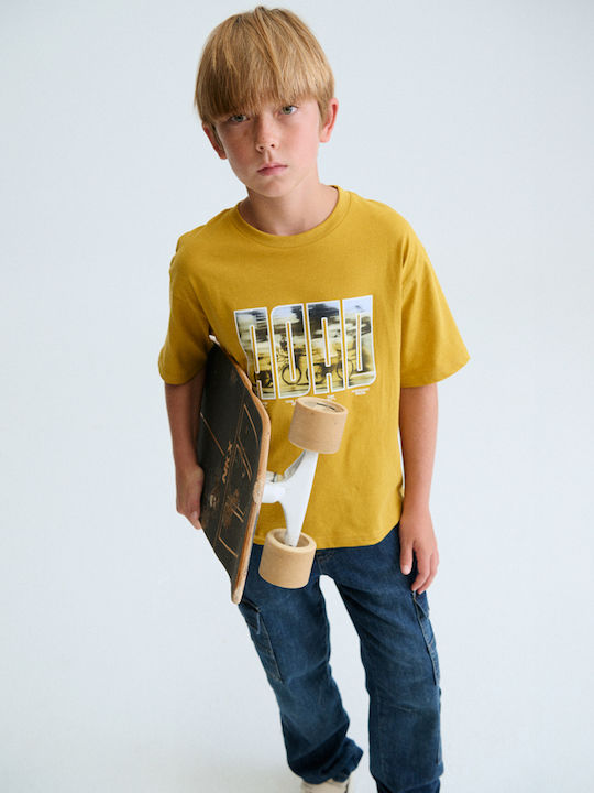 Kids Short-Sleeved Top Mustard Road