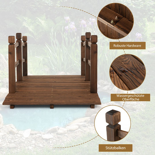 Costway Pod Decorativ de Grădină din Lemn 76.5x58.5cm GT4449