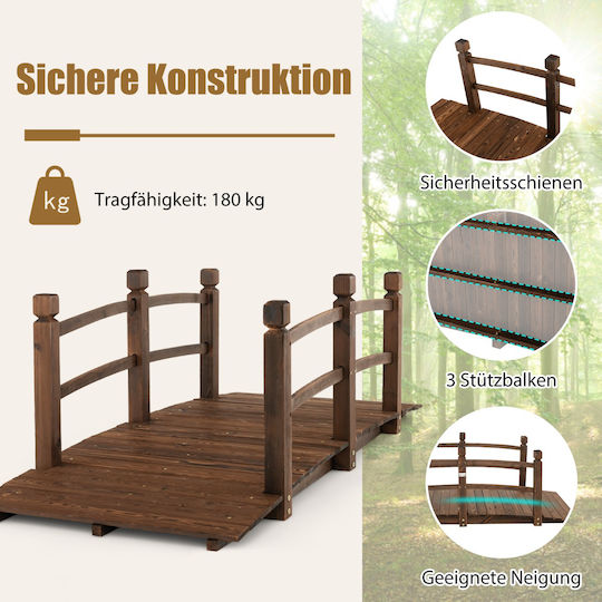 Costway Pod Decorativ de Grădină din Lemn 76.5x58.5cm GT4449