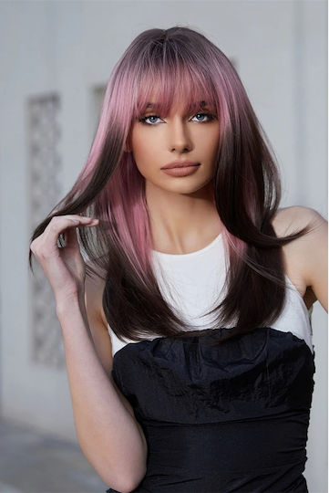 Animis Beauty Perucă Cu Păr Sintetic În Culoare Castanie 70cm