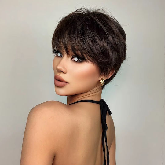 Animis Beauty Wig with Synthetic Hair in Chestnut Color