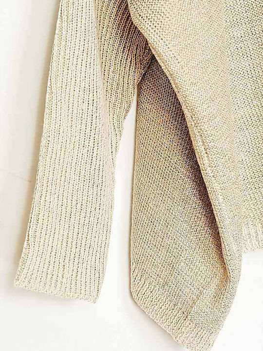 Damen Pullover mit V-Ausschnitt Gold