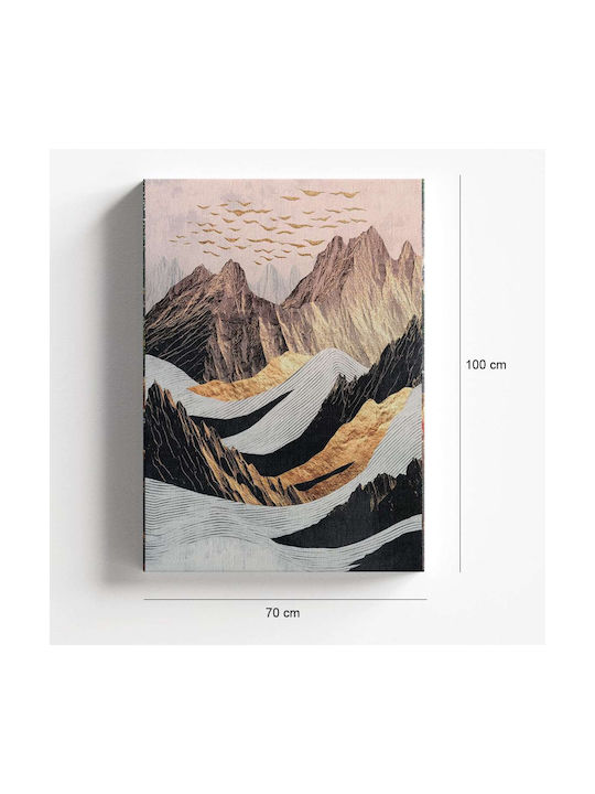 Megapap Abstract Mountain Gemälde auf Segeltuch 70x100cm