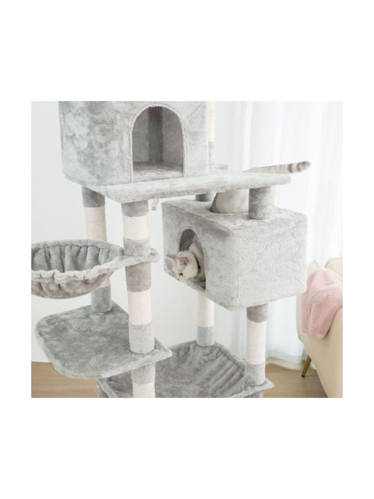 Animal Scratching Post Cat Trees Gray 6 levels 55x45x190cm