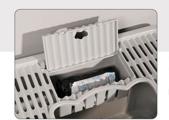 Animal Cat Toilet Closed with Filter Gray L51 x W40 x H36.5cm with Double Input