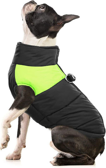 Green Fleece / Waterproof / Windproof Dog Coat with 58cm Back Length