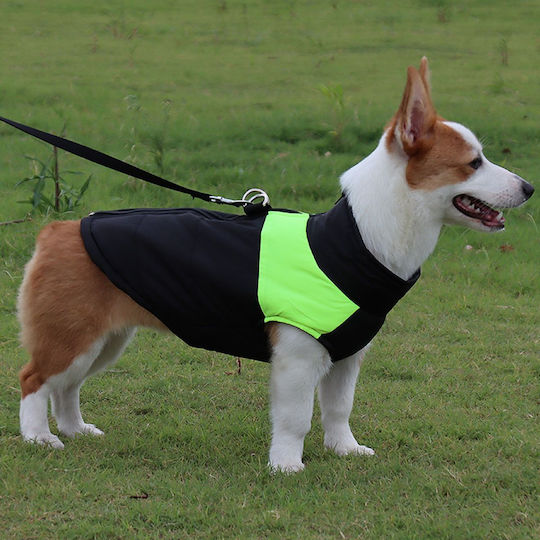 Green Fleece / Waterproof / Windproof Dog Coat with 58cm Back Length