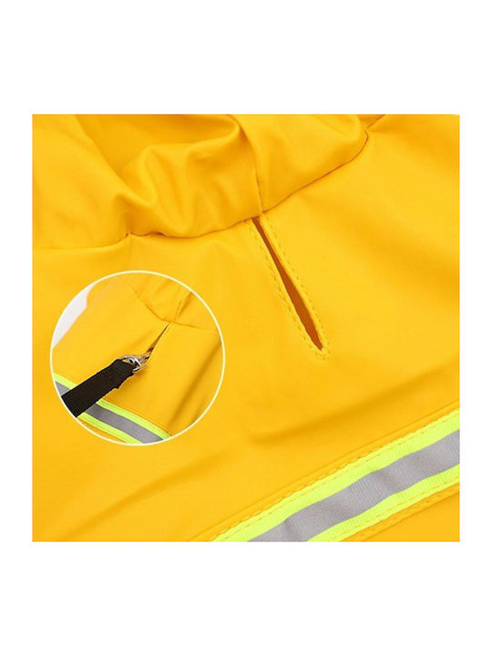 Animal Yellow Waterproof Dog Coat with 85cm Back Length