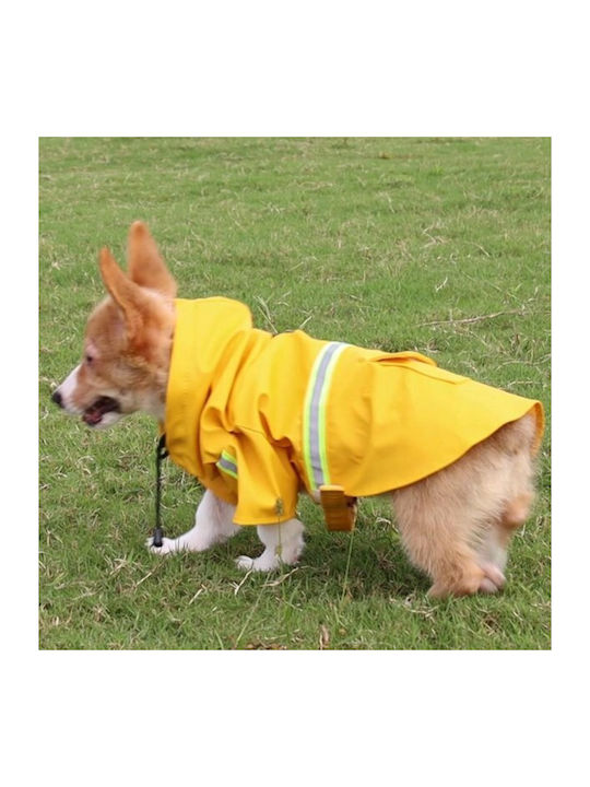 Animal Yellow Waterproof Dog Coat with 85cm Back Length