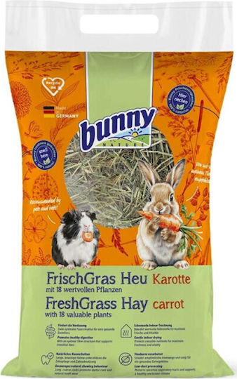Bunny Nature Fresh Grass Hay With Carrot Grass with Carrot for Guinea Pig, Rabbit and Hamster 500gr BU14012